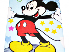 Lenjerie de pat Mickey si Minnie fond albastru